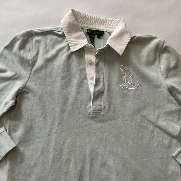 Lauren Ralph Lauren Long Sleeve Polo Shirt Size Medium - Picture 4 of 9